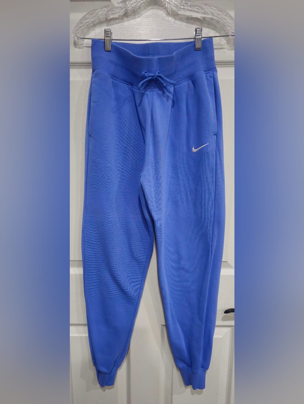 Nike Royal Blue Track Joggers with White Swoosh